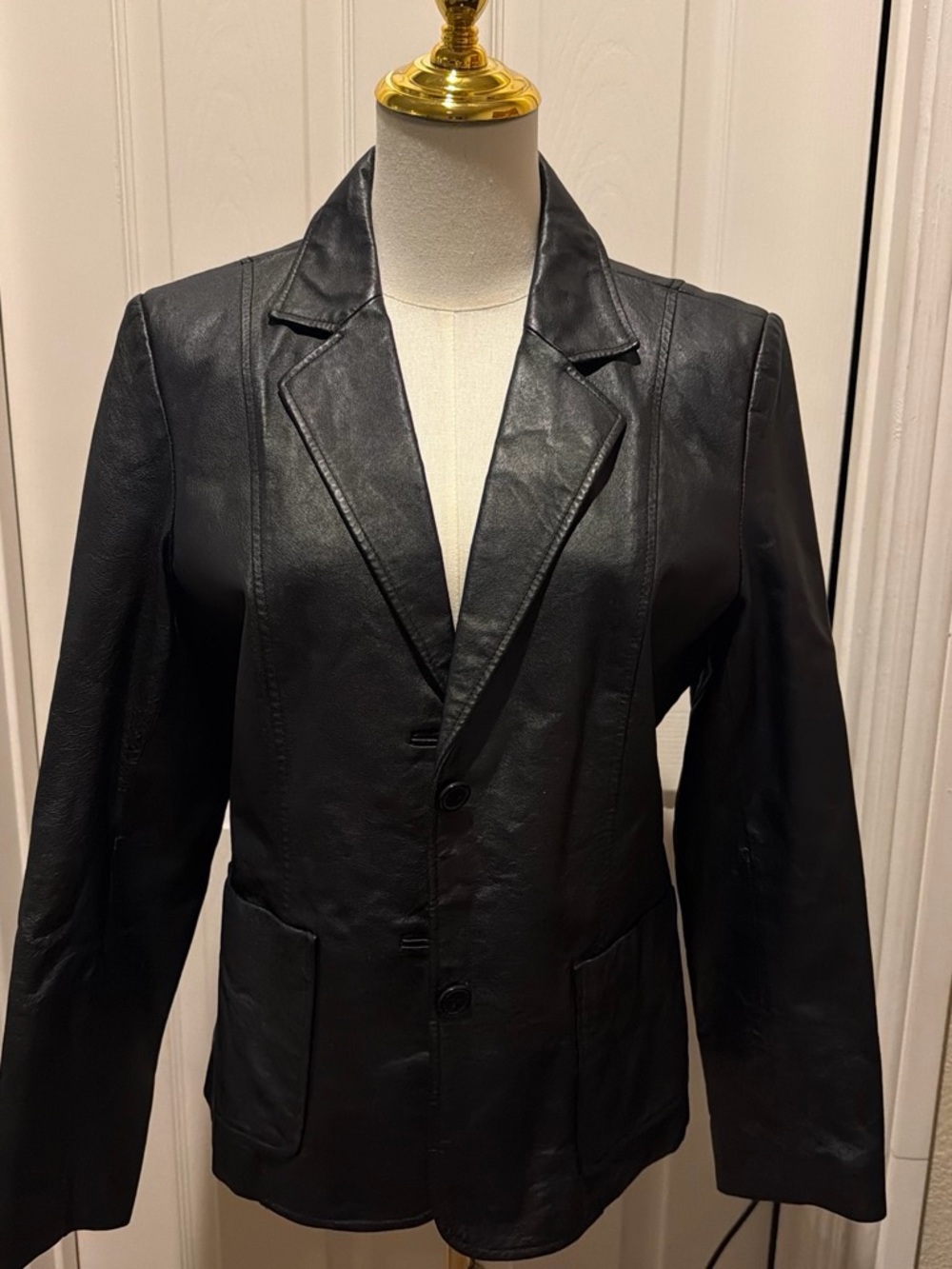 JohnPaulRichard Black Petite Leather Jacket - UNIFORM Label